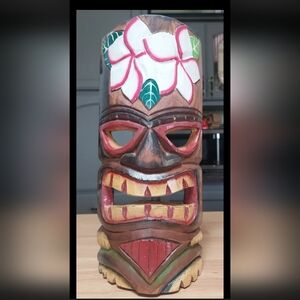 Colorful Wooden Tiki Mask